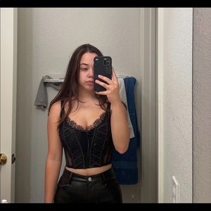 Victoria’s Secret Dream Angels Unlined Lace-Up Bra Top